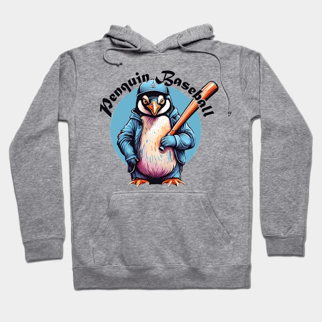 Penguin Baseball Hoodie by Sigmoid